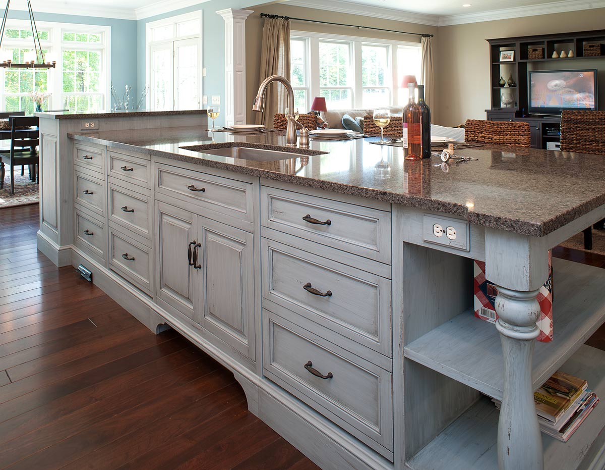 Featured in Houzz Center Island Sink with Double Dishwashers